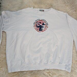 U.S. Open Golf Collection Men White Embroidered Logo Vintage Sweatshirt Size XL